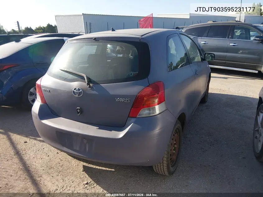 2009 Toyota Yaris VIN: JTDJT903595231177 Lot: 45597657