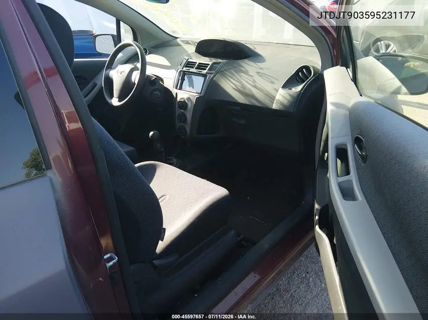 2009 Toyota Yaris VIN: JTDJT903595231177 Lot: 45597657
