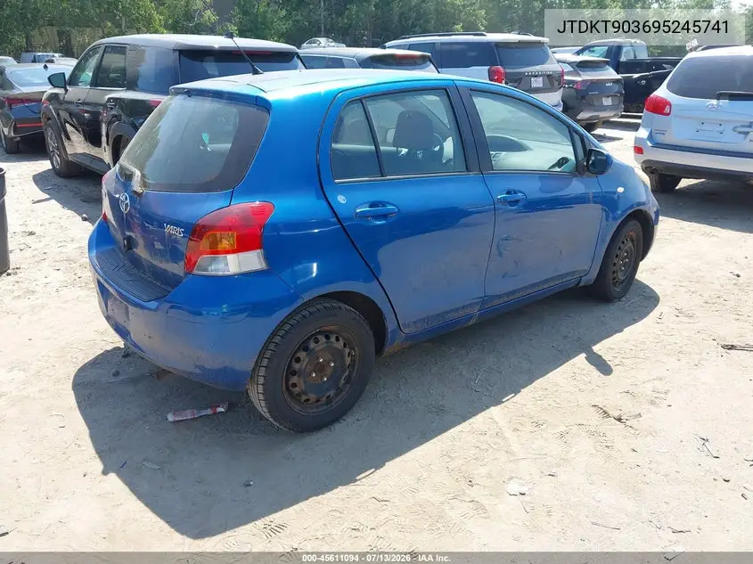2009 Toyota Yaris VIN: JTDKT903695245741 Lot: 45611094