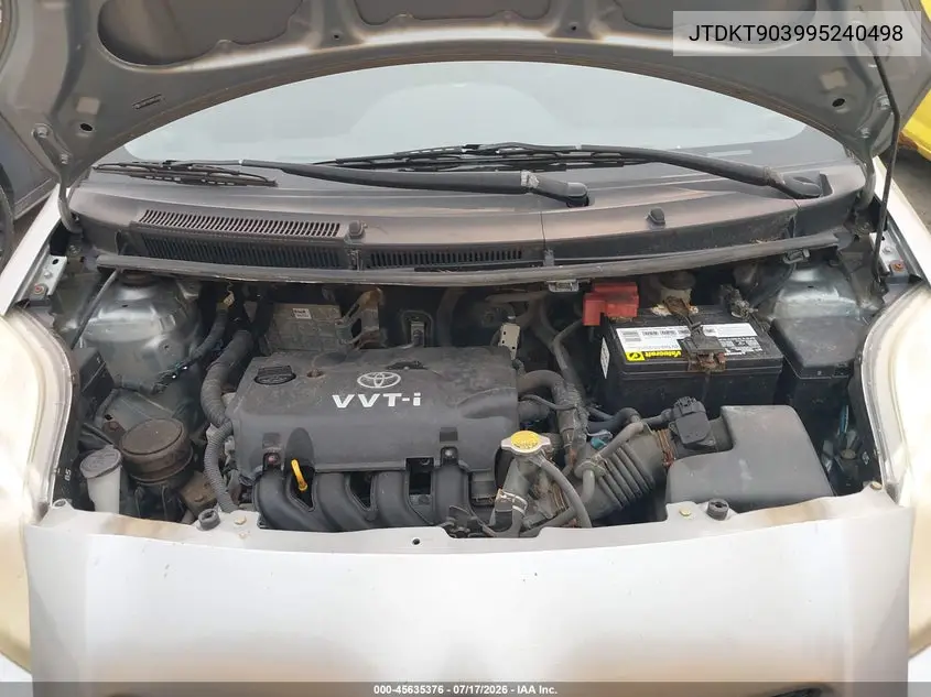 2009 Toyota Yaris VIN: JTDKT903995240498 Lot: 45635376