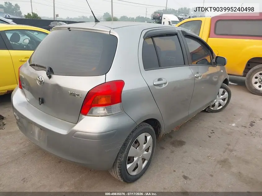 2009 Toyota Yaris VIN: JTDKT903995240498 Lot: 45635376