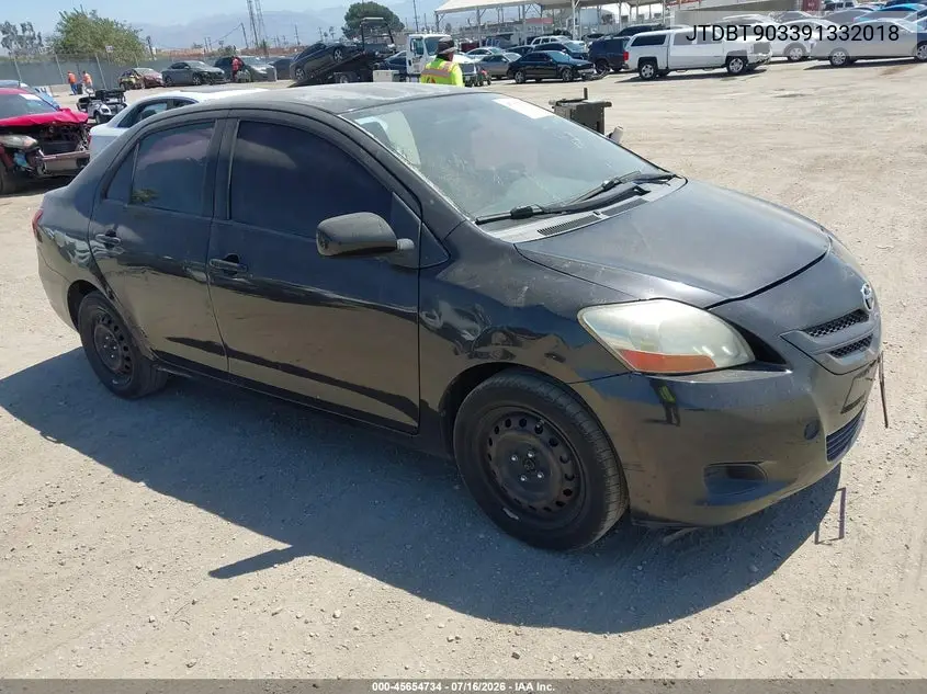 2009 Toyota Yaris VIN: JTDBT903391332018 Lot: 45654734