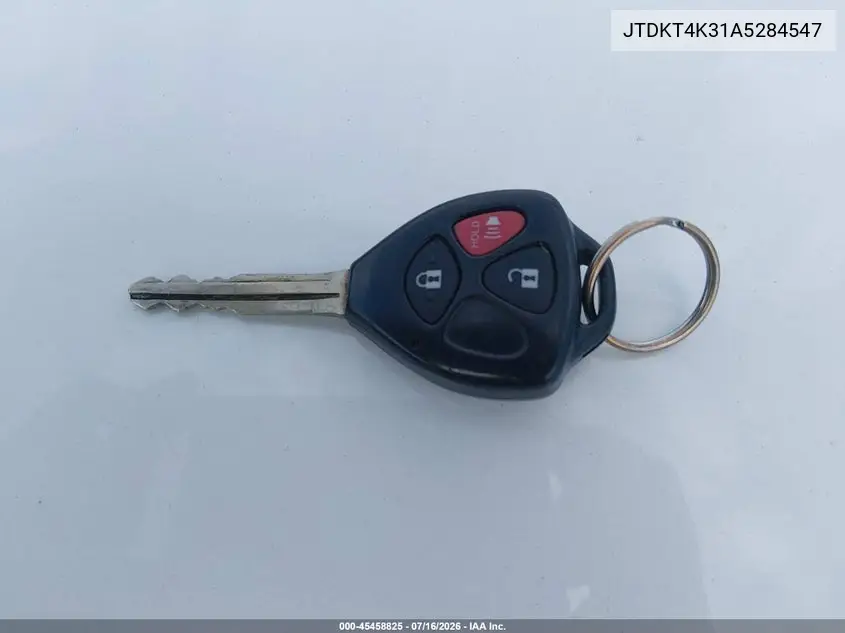 2010 Toyota Yaris VIN: JTDKT4K31A5284547 Lot: 45458825