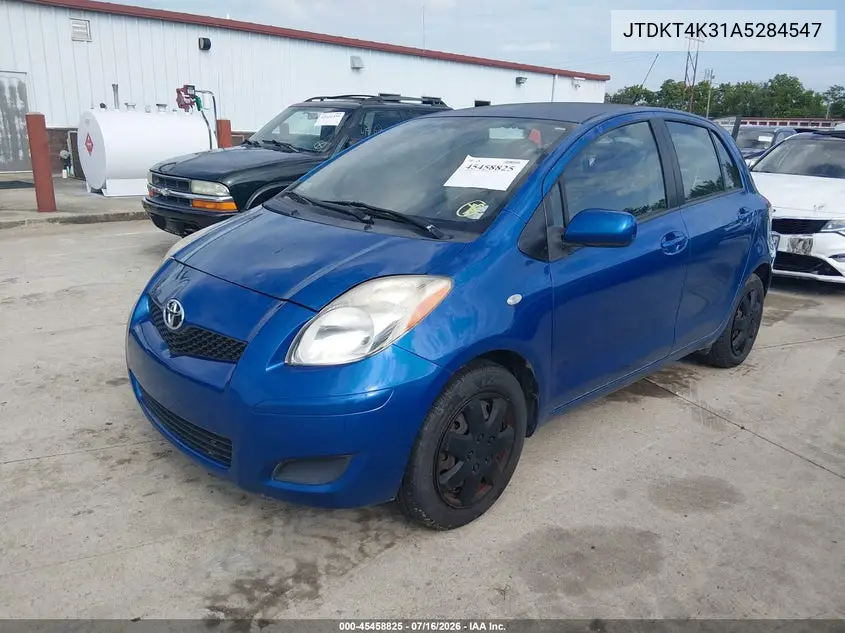 2010 Toyota Yaris VIN: JTDKT4K31A5284547 Lot: 45458825