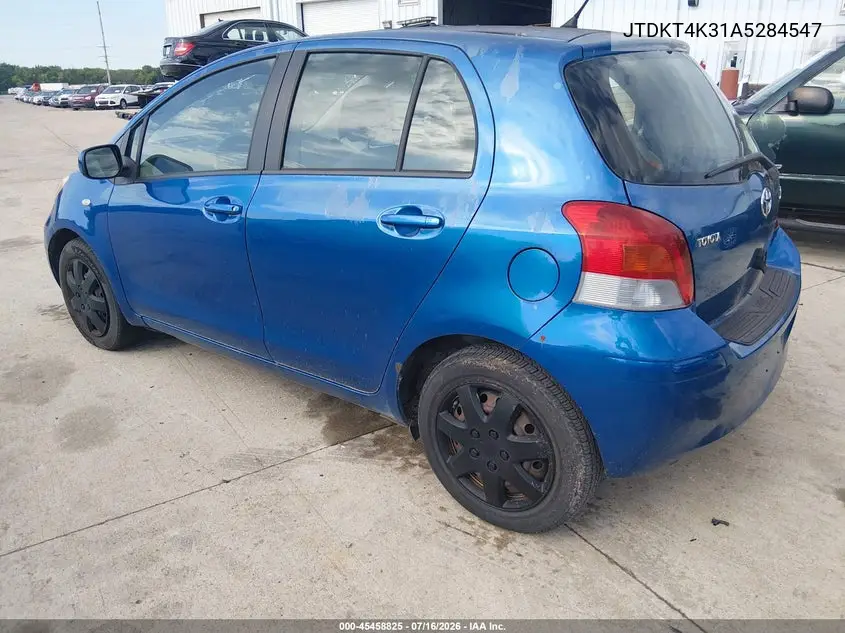 2010 Toyota Yaris VIN: JTDKT4K31A5284547 Lot: 45458825