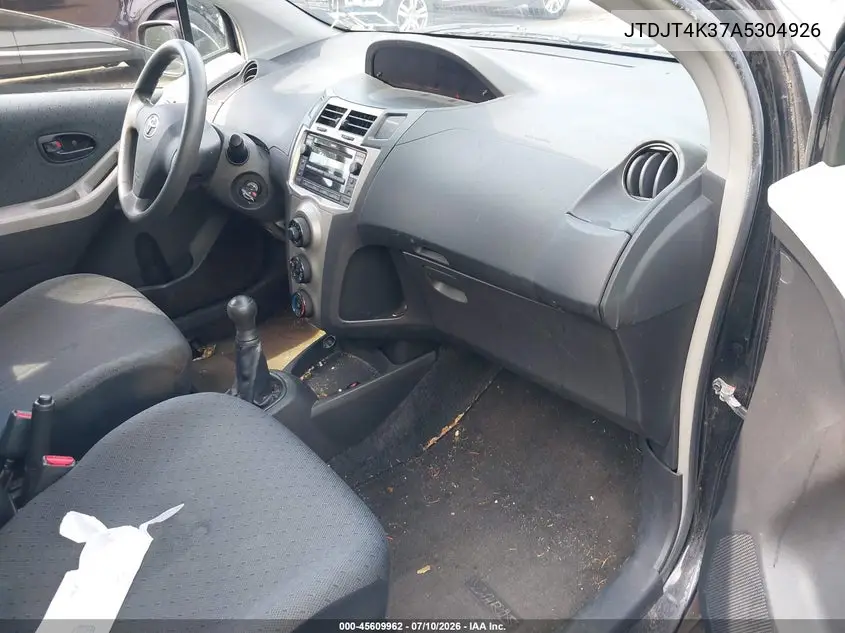 2010 Toyota Yaris VIN: JTDJT4K37A5304926 Lot: 45609962