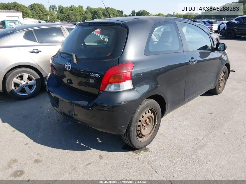 2010 Toyota Yaris VIN: JTDJT4K38A5288283 Lot: 45634421
