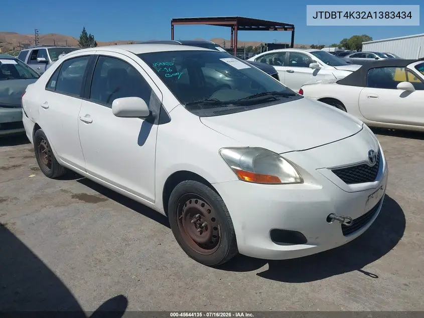 2010 Toyota Yaris VIN: JTDBT4K32A1383434 Lot: 45644135