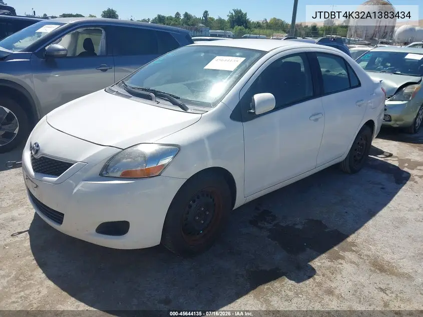 2010 Toyota Yaris VIN: JTDBT4K32A1383434 Lot: 45644135