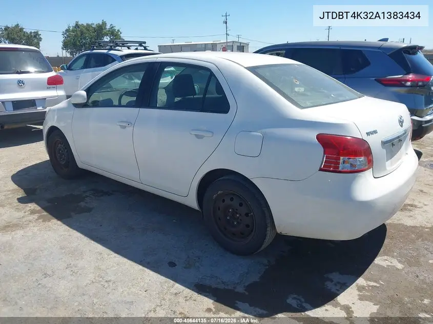 2010 Toyota Yaris VIN: JTDBT4K32A1383434 Lot: 45644135