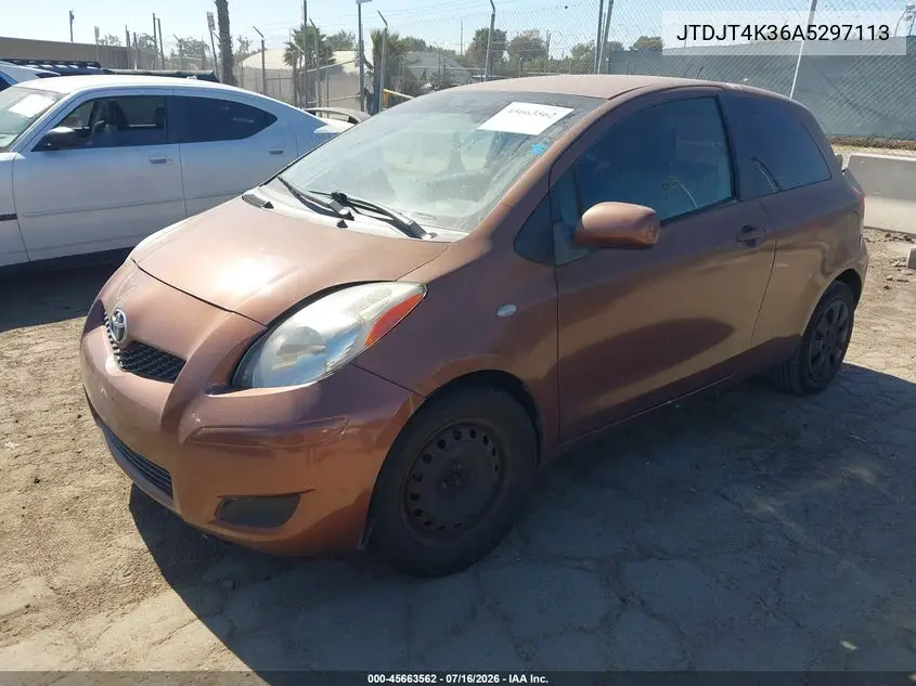 2010 Toyota Yaris VIN: JTDJT4K36A5297113 Lot: 45663562