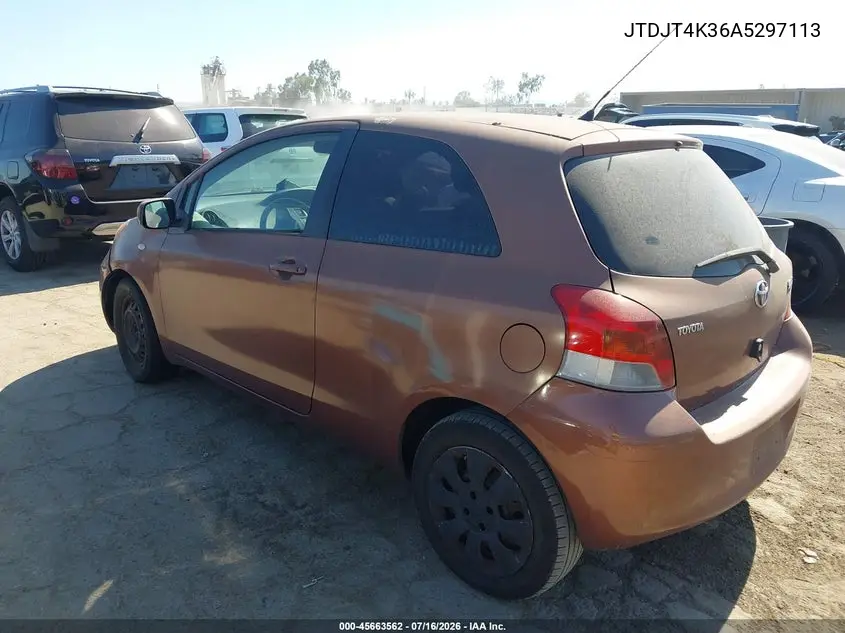 2010 Toyota Yaris VIN: JTDJT4K36A5297113 Lot: 45663562