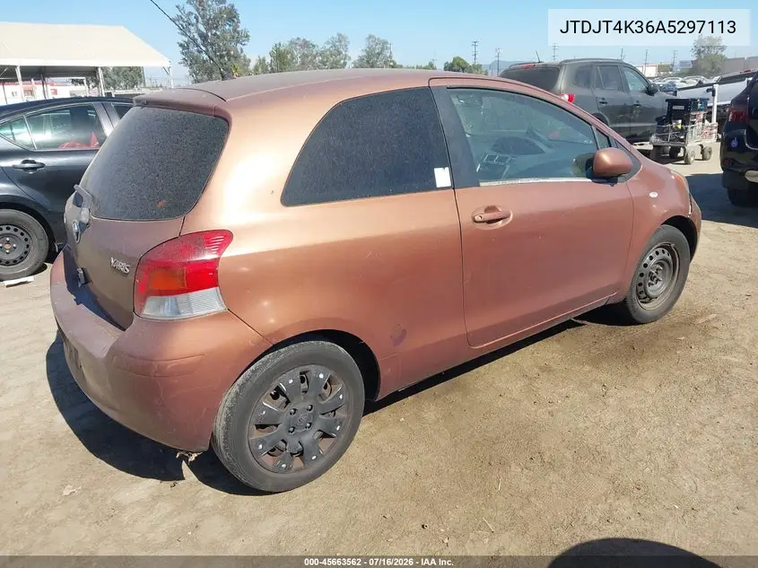 2010 Toyota Yaris VIN: JTDJT4K36A5297113 Lot: 45663562