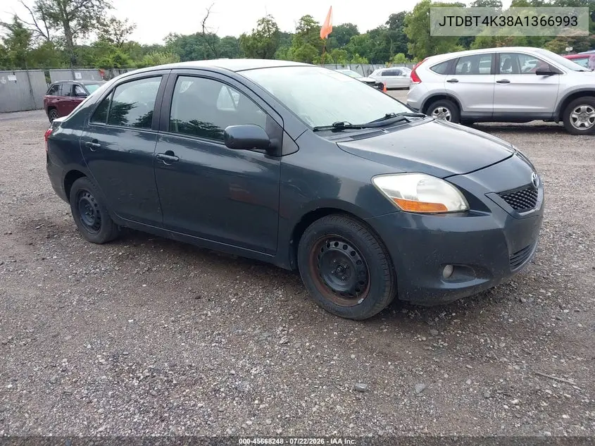 2010 Toyota Yaris VIN: JTDBT4K38A1366993 Lot: 45668248
