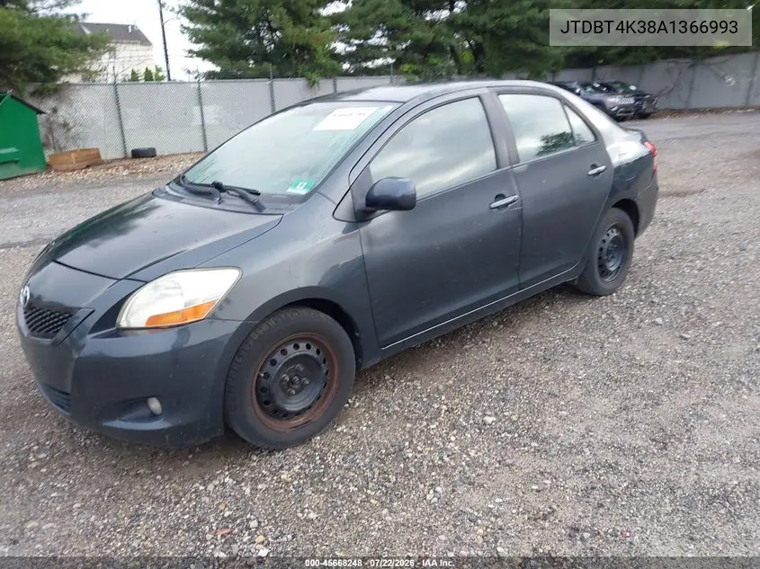 2010 Toyota Yaris VIN: JTDBT4K38A1366993 Lot: 45668248