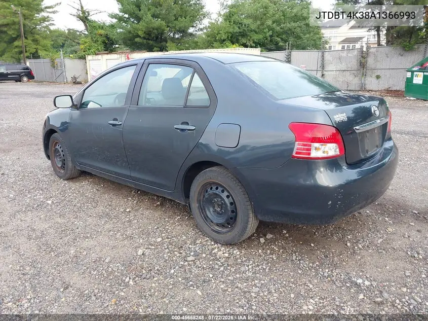 2010 Toyota Yaris VIN: JTDBT4K38A1366993 Lot: 45668248
