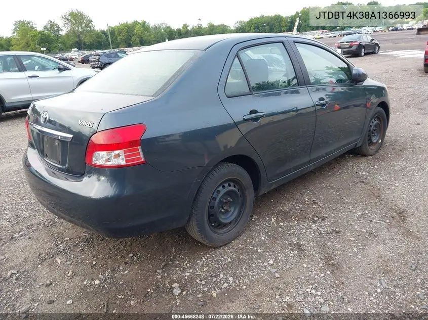 2010 Toyota Yaris VIN: JTDBT4K38A1366993 Lot: 45668248