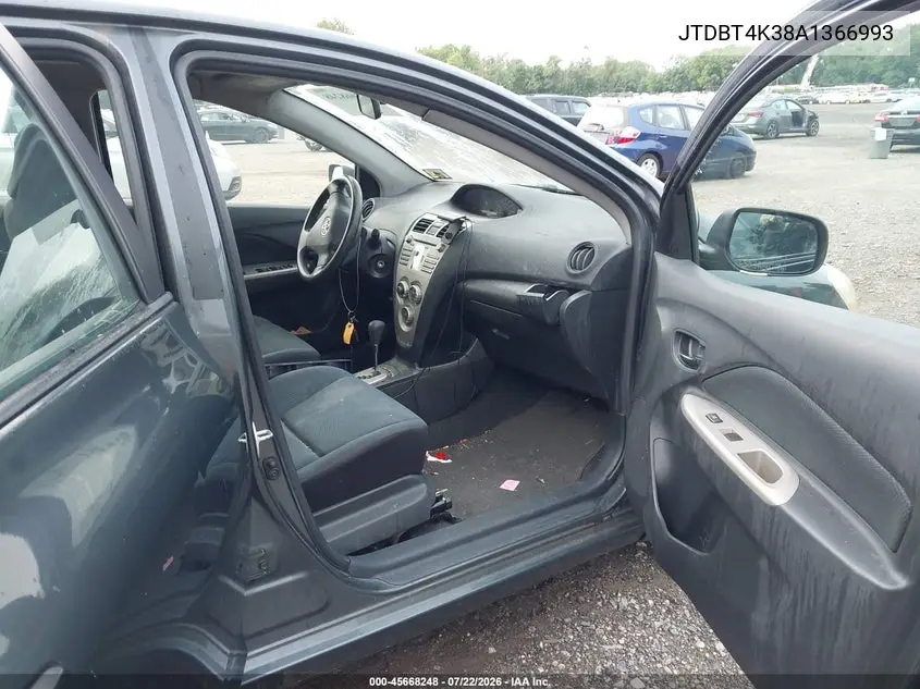 2010 Toyota Yaris VIN: JTDBT4K38A1366993 Lot: 45668248