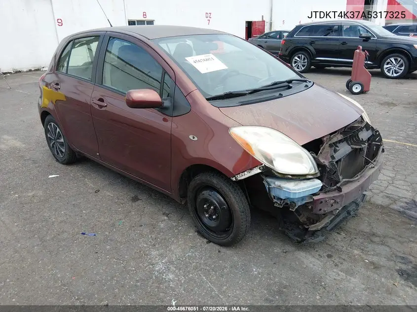 2010 Toyota Yaris VIN: JTDKT4K37A5317325 Lot: 45676051
