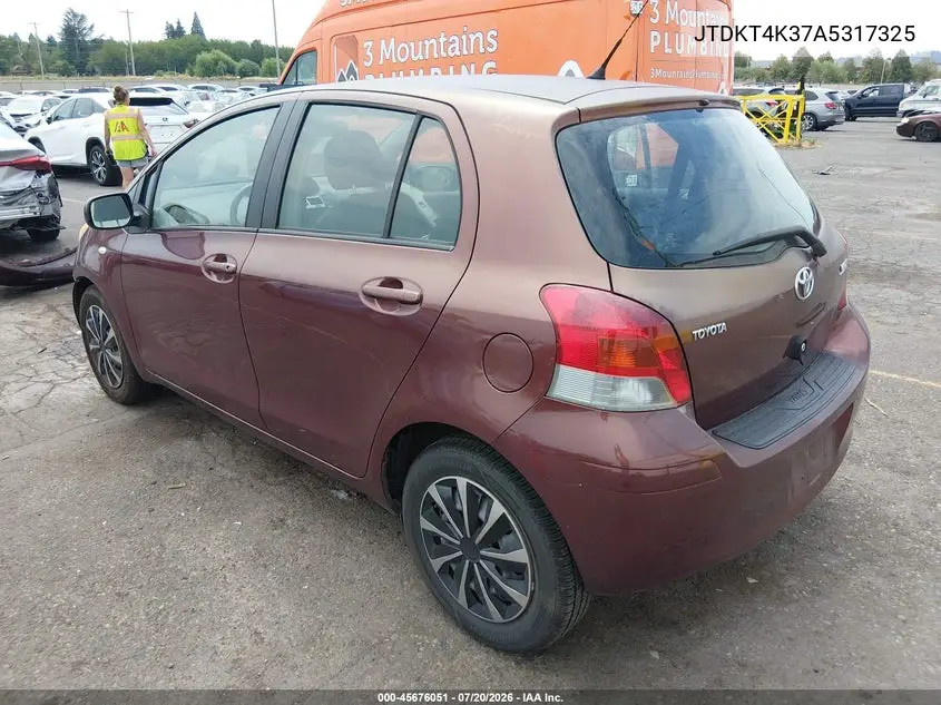 2010 Toyota Yaris VIN: JTDKT4K37A5317325 Lot: 45676051