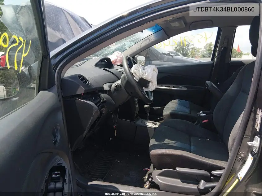 2011 Toyota Yaris VIN: JTDBT4K34BL000860 Lot: 45591240