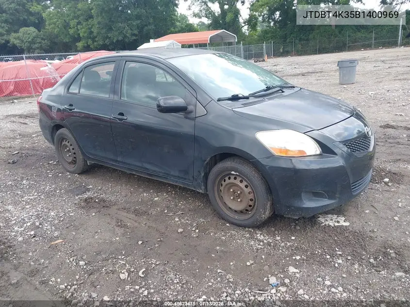 2011 Toyota Yaris VIN: JTDBT4K35B1400969 Lot: 45623475