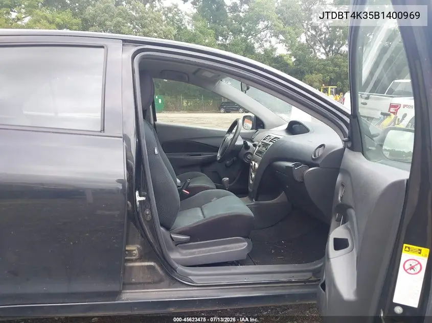 2011 Toyota Yaris VIN: JTDBT4K35B1400969 Lot: 45623475