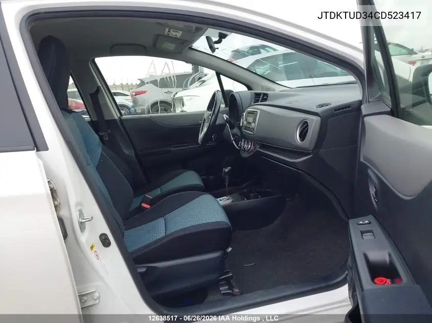 2012 Toyota Yaris VIN: JTDKTUD34CD523417 Lot: 12638517X