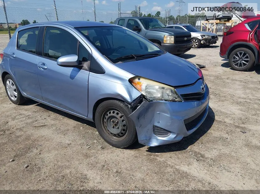 2012 Toyota Yaris Le VIN: JTDKTUD30CD500846 Lot: 45523071
