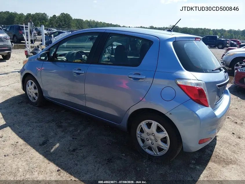 2012 Toyota Yaris Le VIN: JTDKTUD30CD500846 Lot: 45523071