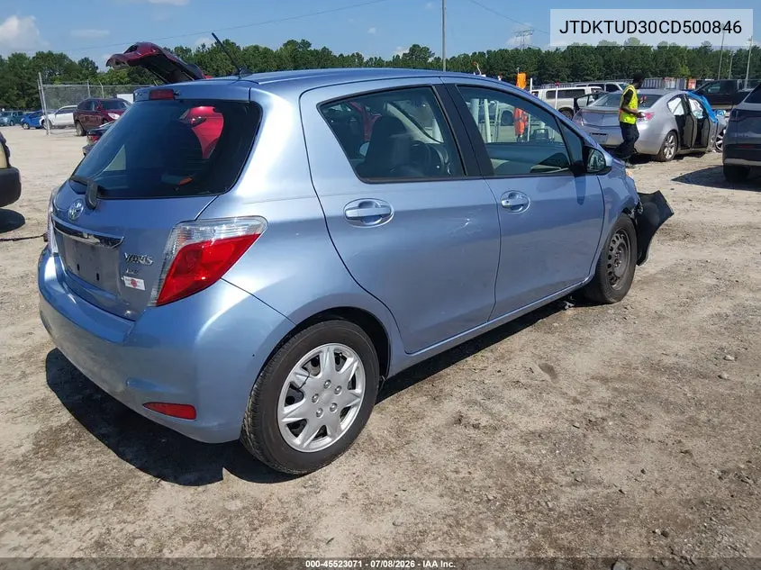 2012 Toyota Yaris Le VIN: JTDKTUD30CD500846 Lot: 45523071