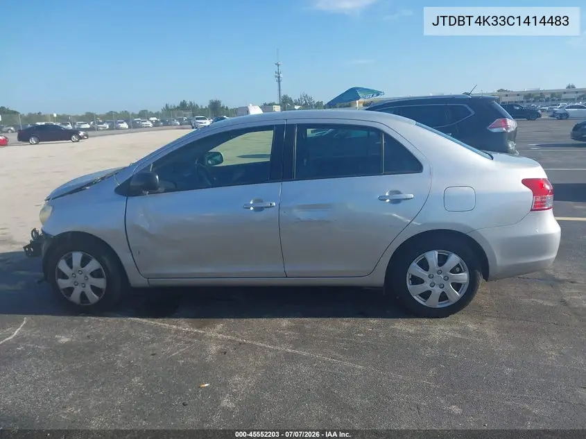 2012 Toyota Yaris VIN: JTDBT4K33C1414483 Lot: 45552203
