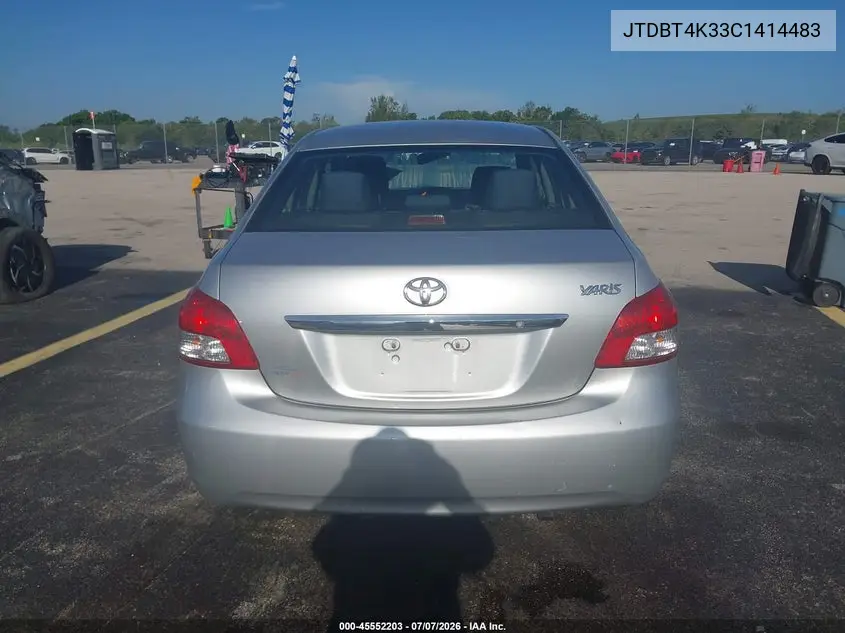 2012 Toyota Yaris VIN: JTDBT4K33C1414483 Lot: 45552203