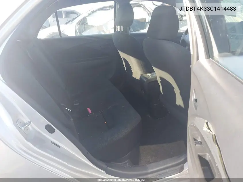 2012 Toyota Yaris VIN: JTDBT4K33C1414483 Lot: 45552203