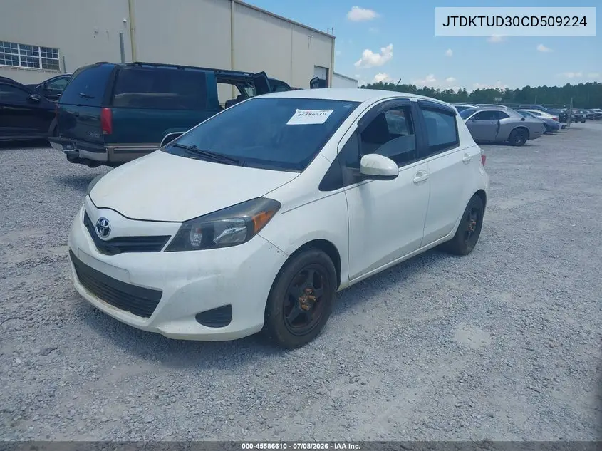 2012 Toyota Yaris L VIN: JTDKTUD30CD509224 Lot: 45586610