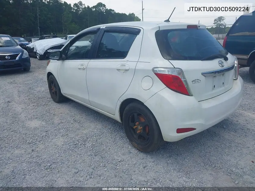 2012 Toyota Yaris L VIN: JTDKTUD30CD509224 Lot: 45586610