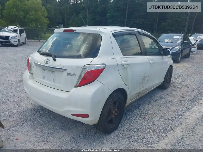 2012 Toyota Yaris L VIN: JTDKTUD30CD509224 Lot: 45586610