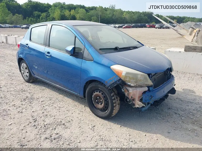 2012 Toyota Yaris Le VIN: JTDKTUD30CD509868 Lot: 45589801