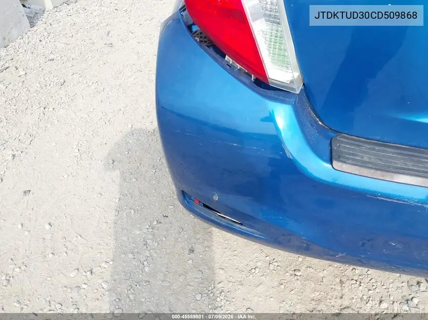 2012 Toyota Yaris Le VIN: JTDKTUD30CD509868 Lot: 45589801