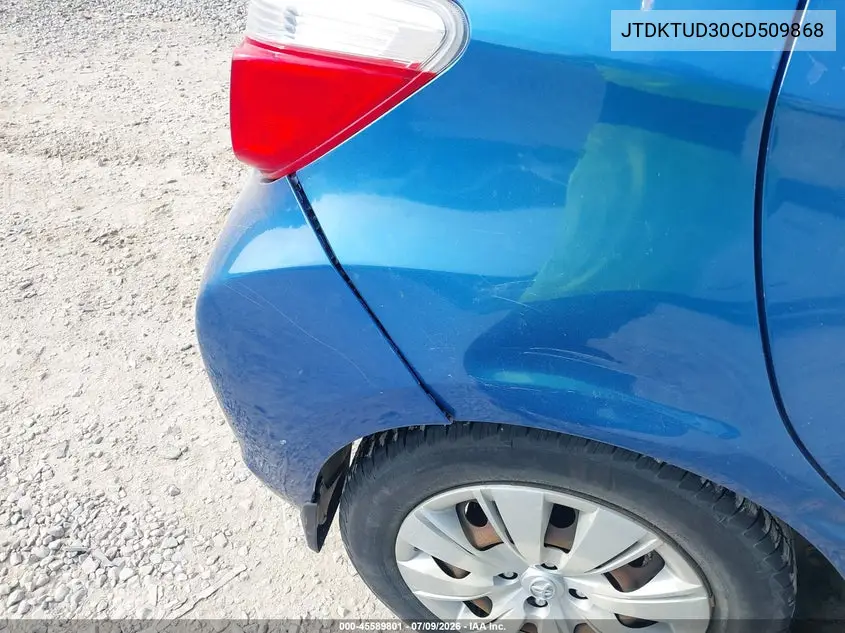 2012 Toyota Yaris Le VIN: JTDKTUD30CD509868 Lot: 45589801