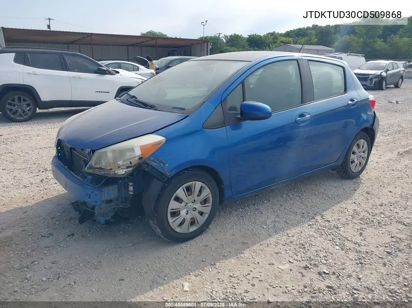2012 Toyota Yaris Le VIN: JTDKTUD30CD509868 Lot: 45589801