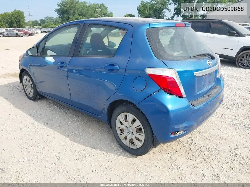 2012 Toyota Yaris Le VIN: JTDKTUD30CD509868 Lot: 45589801
