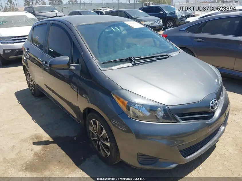 2012 Toyota Yaris Le VIN: JTDKTUD37CD523394 Lot: 45592583