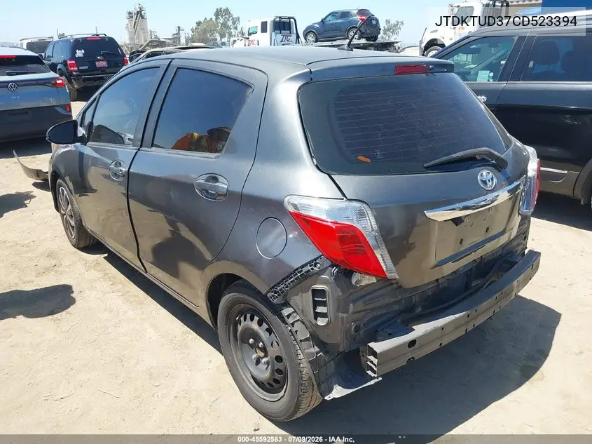 2012 Toyota Yaris Le VIN: JTDKTUD37CD523394 Lot: 45592583
