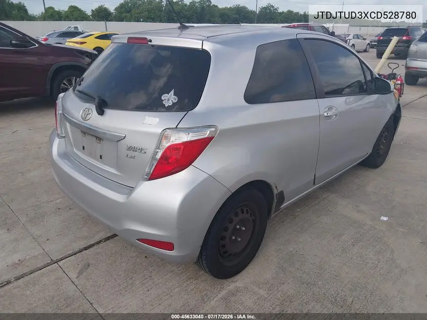 2012 Toyota Yaris Le VIN: JTDJTUD3XCD528780 Lot: 45633040