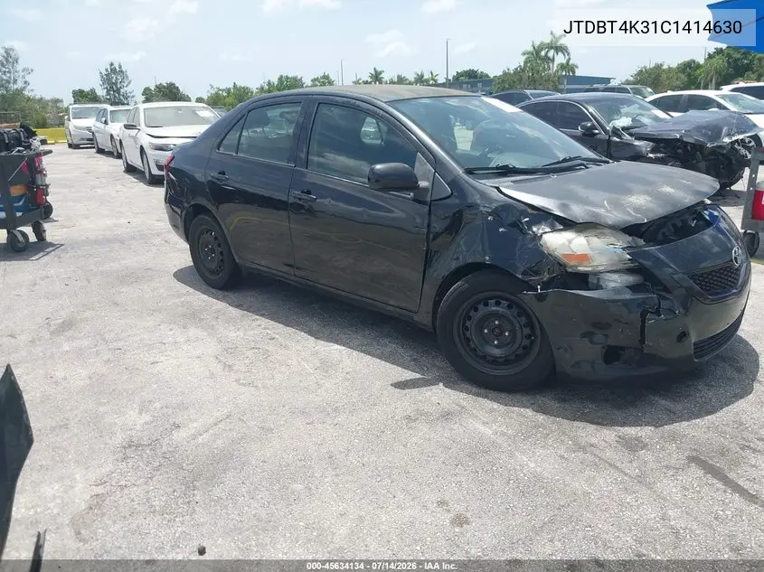 2012 Toyota Yaris VIN: JTDBT4K31C1414630 Lot: 45634134