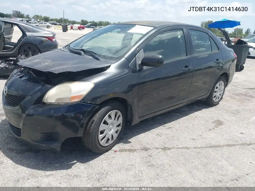 2012 Toyota Yaris VIN: JTDBT4K31C1414630 Lot: 45634134