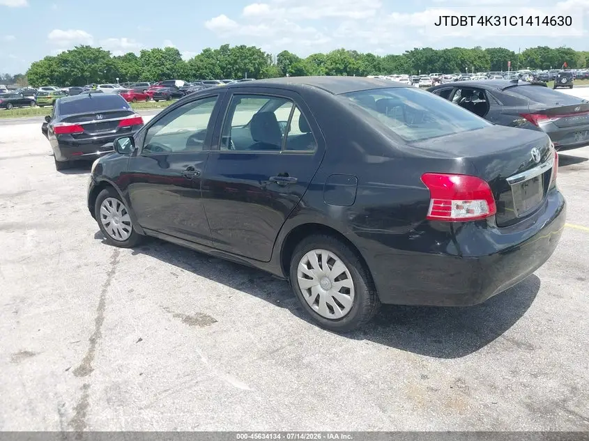 2012 Toyota Yaris VIN: JTDBT4K31C1414630 Lot: 45634134