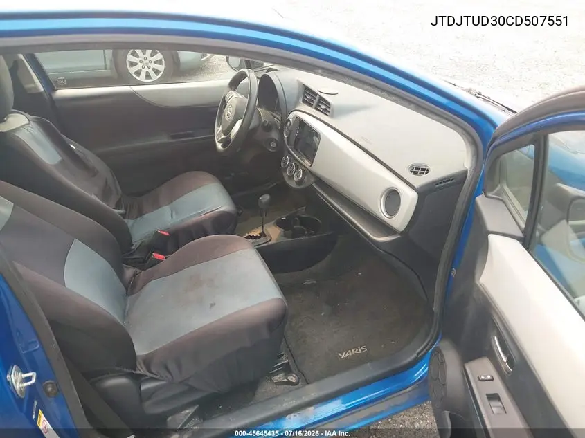 2012 Toyota Yaris Le VIN: JTDJTUD30CD507551 Lot: 45645435