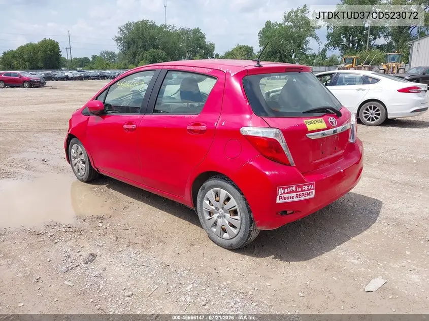 2012 Toyota Yaris L VIN: JTDKTUD37CD523072 Lot: 45666147